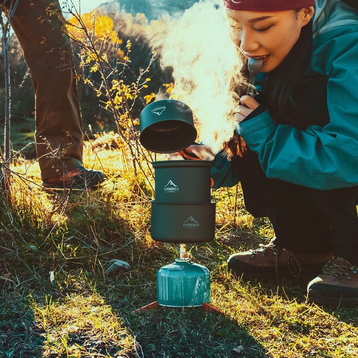 Experience the Great Outdoors with Widesea Heat-Collecting Outdoor Camping Cookware Set