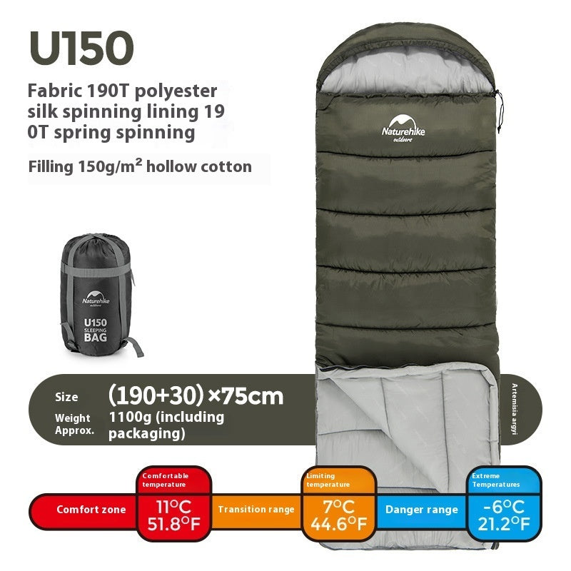 Naturehike Double Hooded Envelope Sleeping Bag For Camping