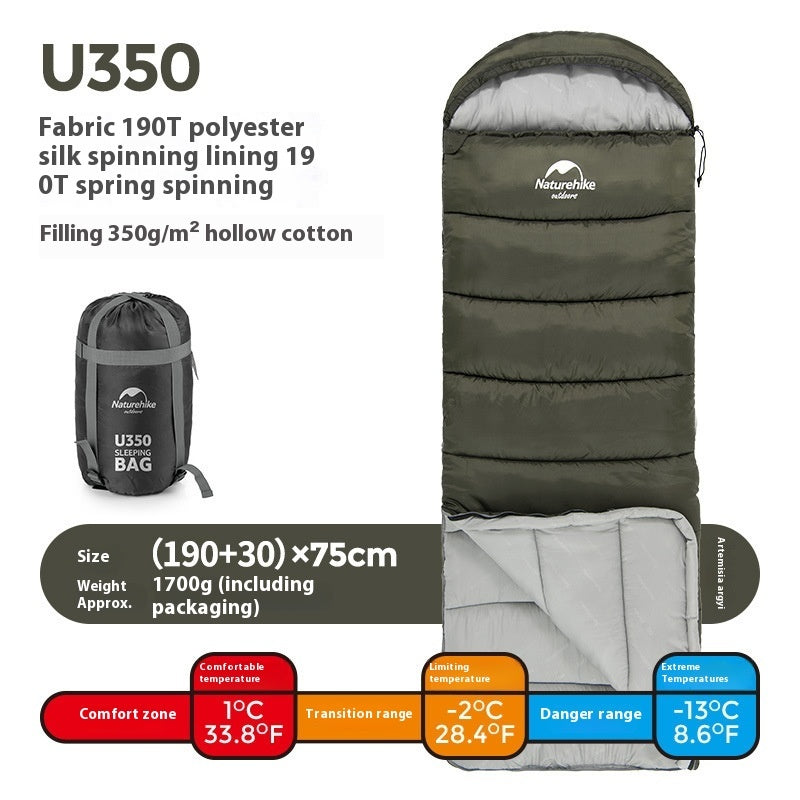 Naturehike Double Hooded Envelope Sleeping Bag For Camping