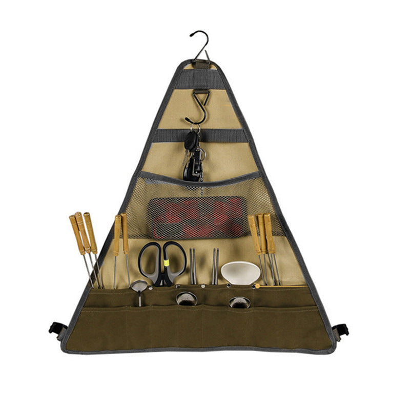 Foldable Outdoor Camping Tableware Set With Spatula