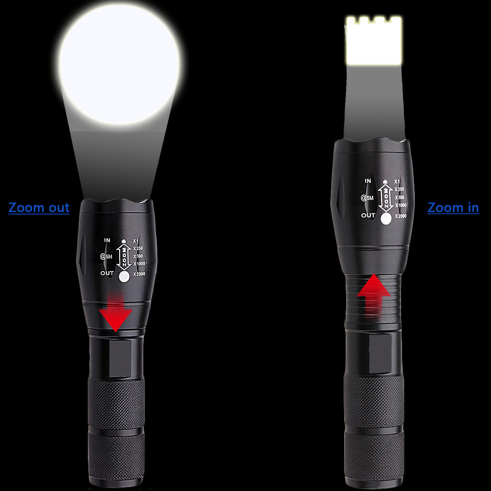 Rechargeable Waterproof Super Bright Tactical Camping Flashlight