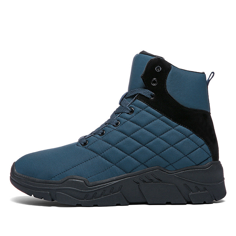 High-Top Waterproof Velvet-Lined Snow Hiking Boots
