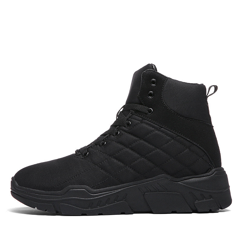 High-Top Waterproof Velvet-Lined Snow Hiking Boots