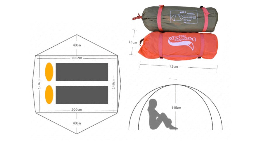 Outdoor Camping Double Sun Protection Tent