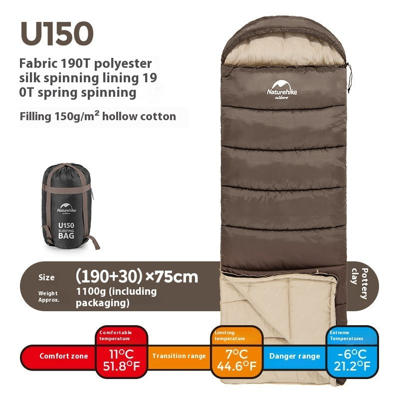 Naturehike Double Hooded Envelope Sleeping Bag For Camping