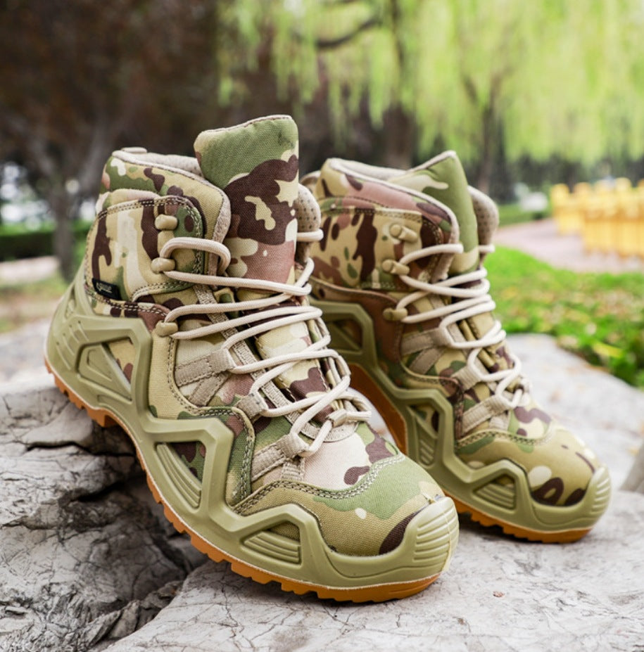 Mid-High Military Combat Hiking Training Boots