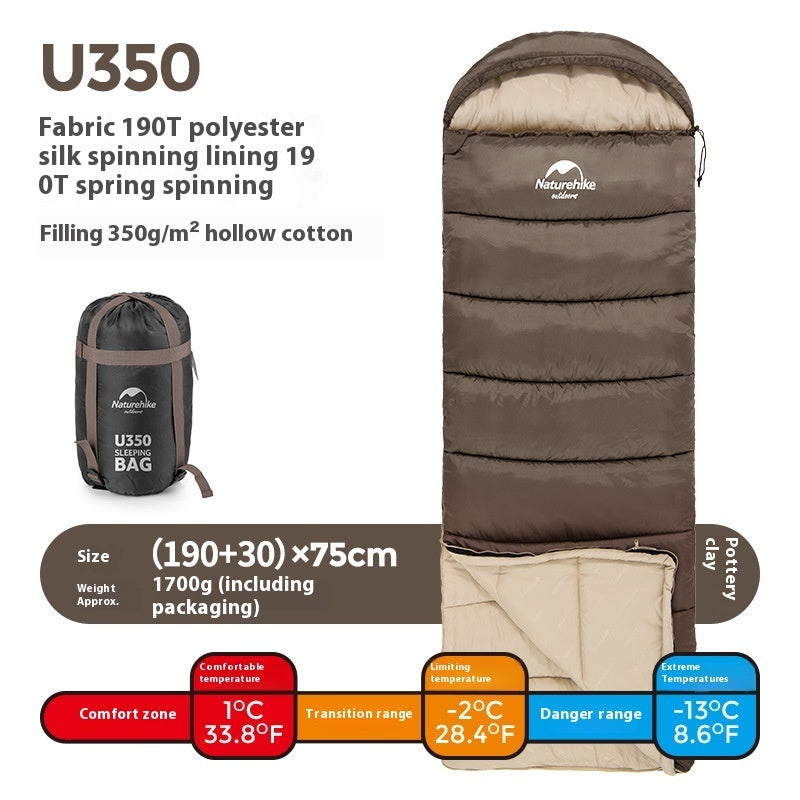 Naturehike Double Hooded Envelope Sleeping Bag For Camping