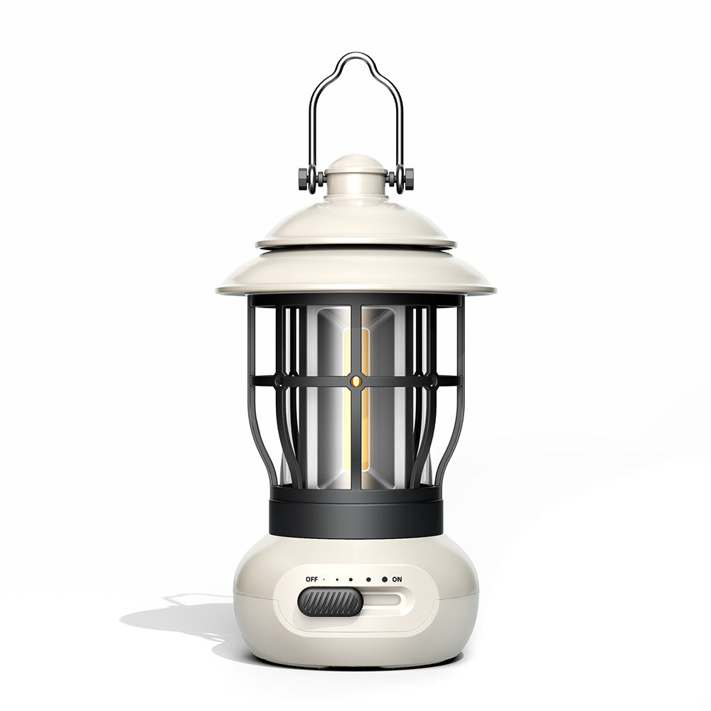 Vintage USB Rechargeable Outdoor Camping Lantern Light