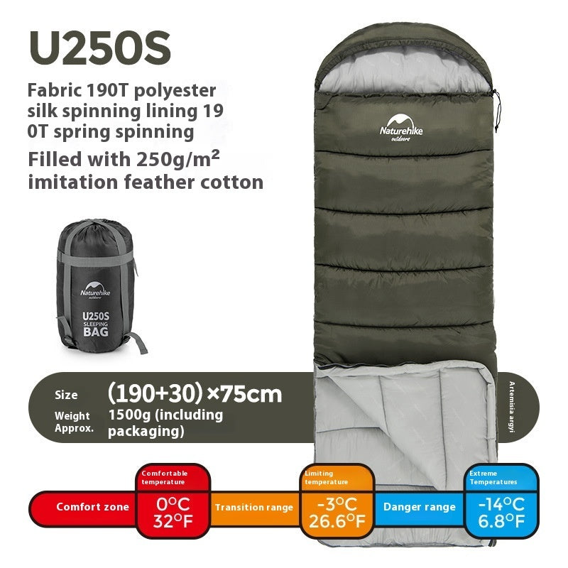 Naturehike Double Hooded Envelope Sleeping Bag For Camping