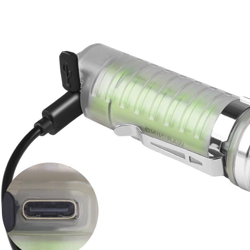 Laser UV Flashlight Waterproof Rechargeable LED Pocket Lamp