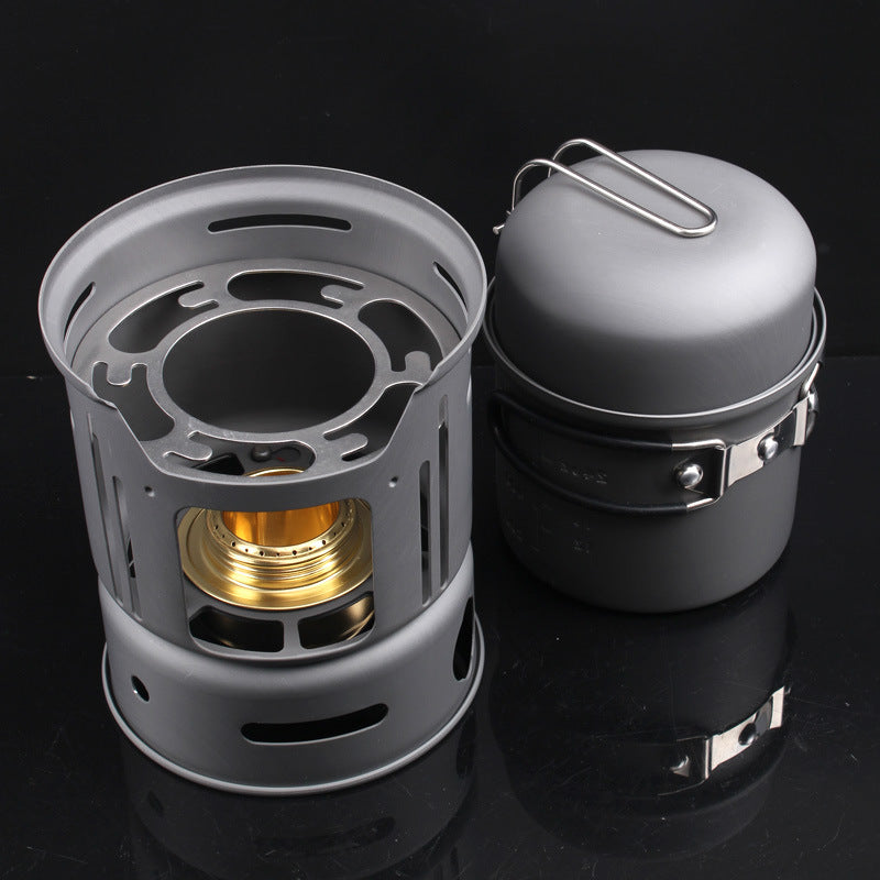 Portable 7PCS Aluminum Camping Cookware Set For 2 Persons