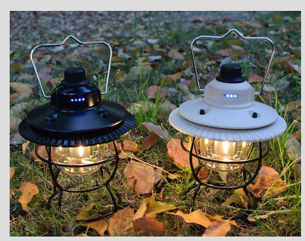 Vintage USB Rechargeable Outdoor Camping Lantern Light
