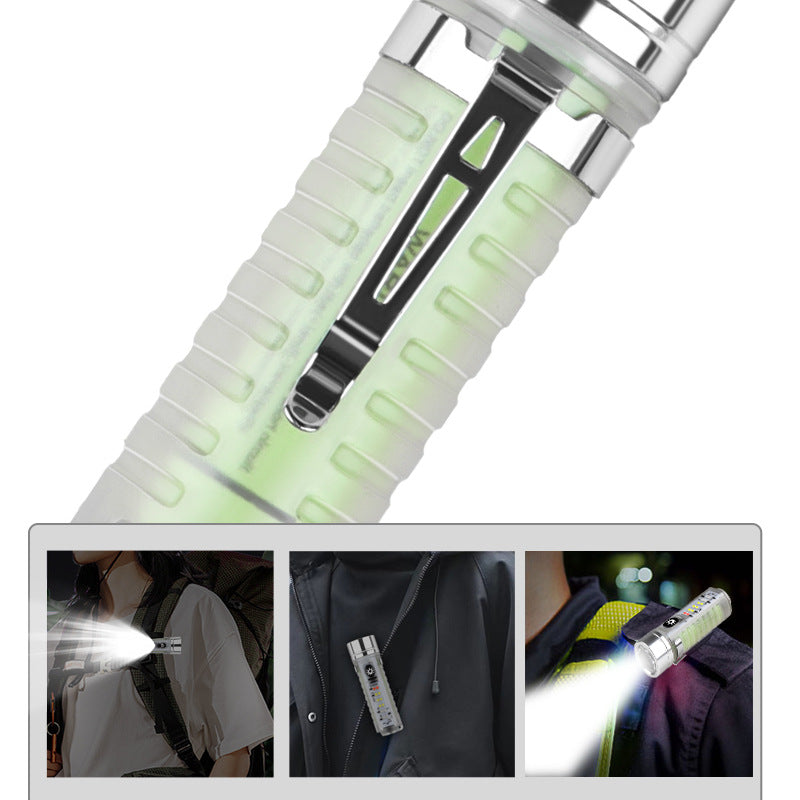 Laser UV Flashlight Waterproof Rechargeable LED Pocket Lamp