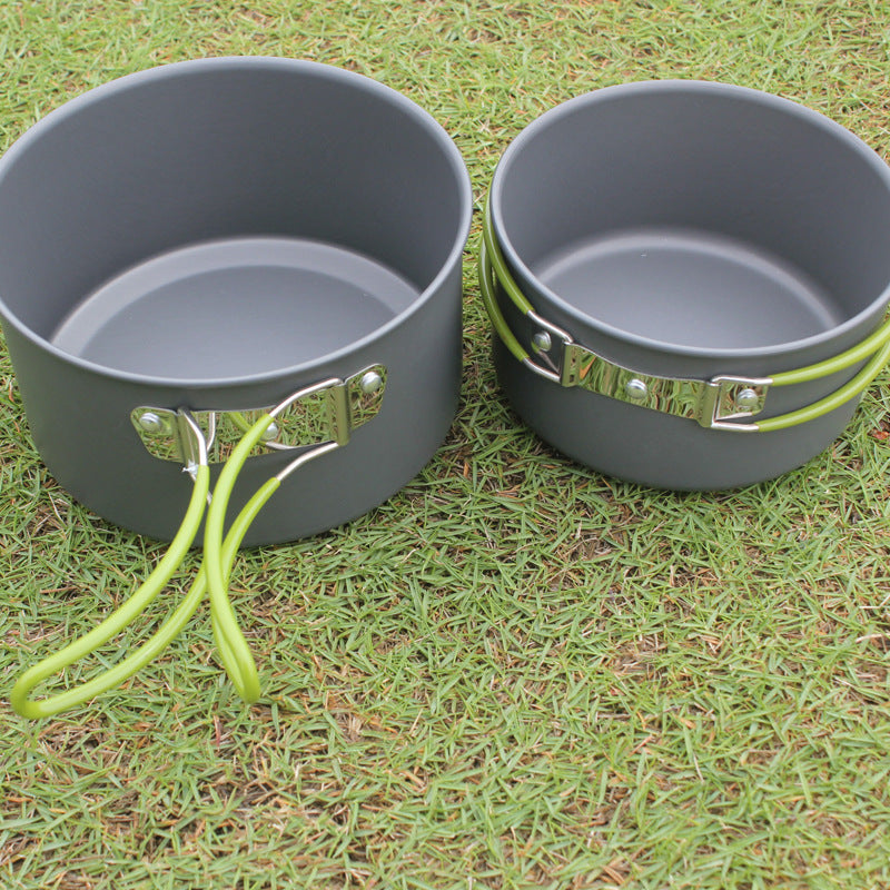 Portable Non-Stick Camping Cookware Set For 2-3 Persons