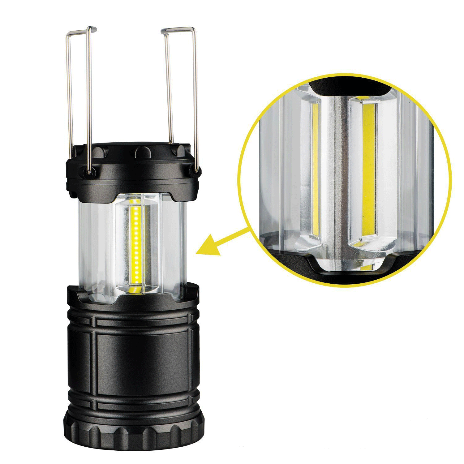 COB LED Portable Telescopic Camping Lantern With Hook