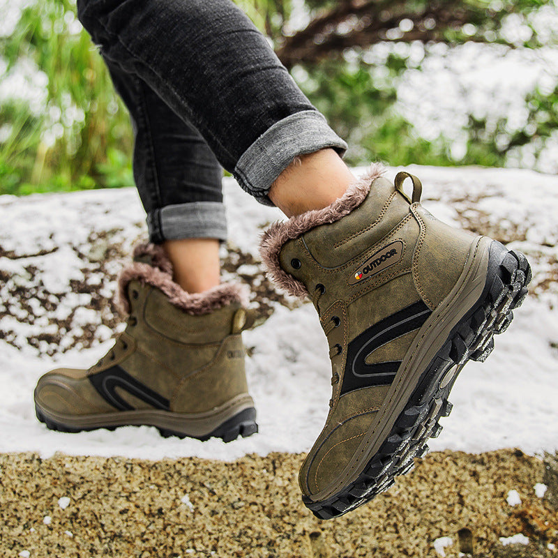 Cotton Shoes Winter Plus Velvet Warm Plus Size Hiking Boots