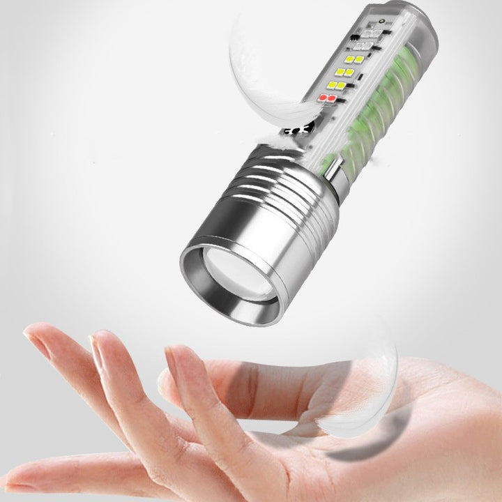 Laser UV Flashlight Waterproof Rechargeable LED Pocket Lamp