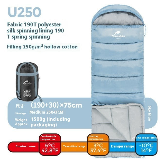Naturehike Double Hooded Envelope Sleeping Bag For Camping