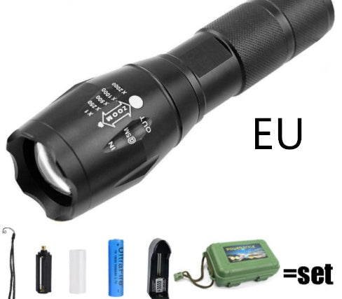 Rechargeable Waterproof Super Bright Tactical Camping Flashlight