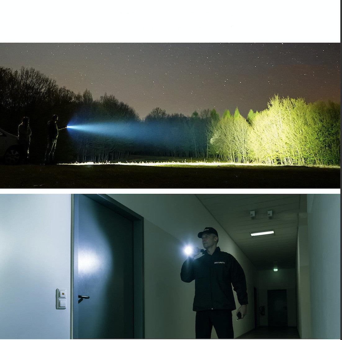 Long-Range Waterproof USB Rechargeable Camping Flashlight