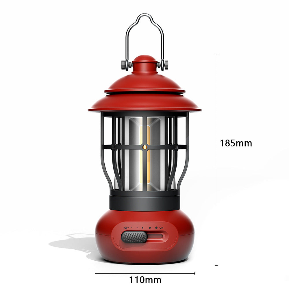 Vintage USB Rechargeable Outdoor Camping Lantern Light