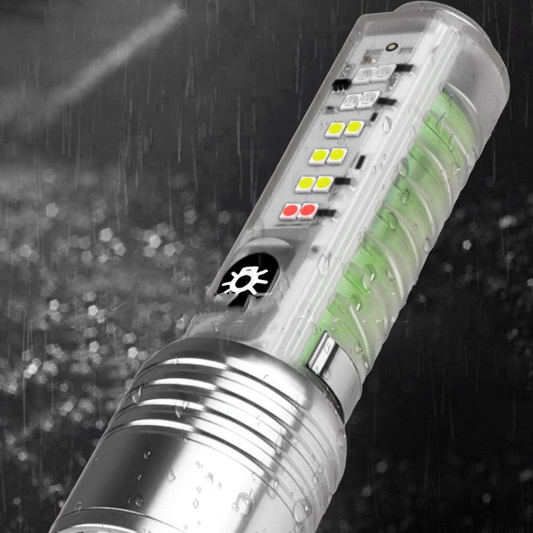 Laser UV Flashlight Waterproof Rechargeable LED Pocket Lamp