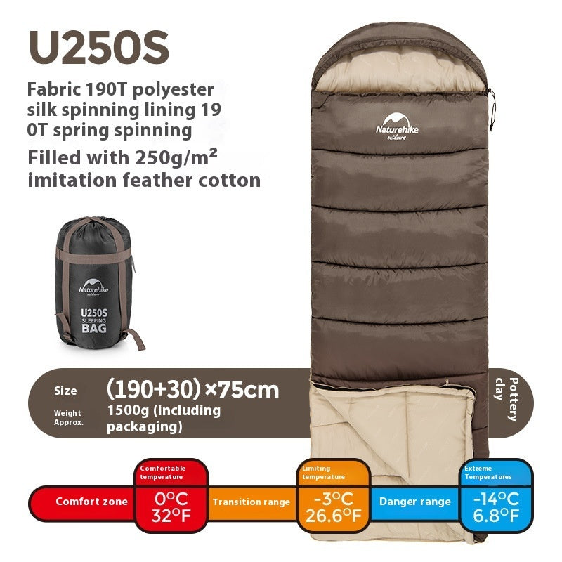 Naturehike Double Hooded Envelope Sleeping Bag For Camping