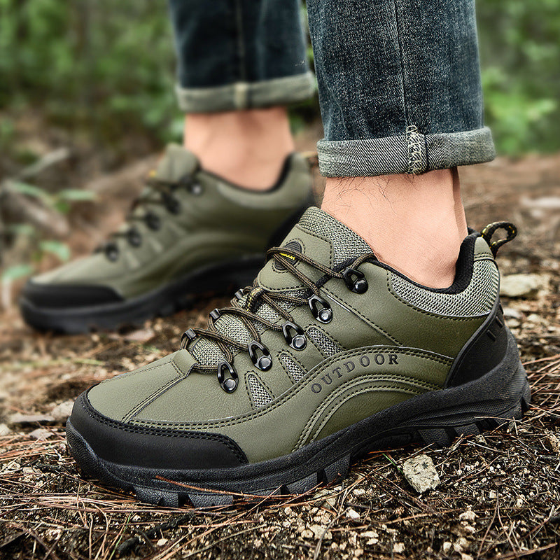 Men’s Leather Low-Top Autumn Winter Hiking Shoes