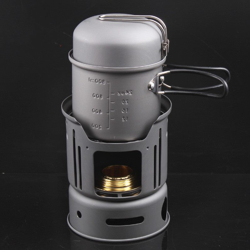 Portable 7PCS Aluminum Camping Cookware Set For 2 Persons