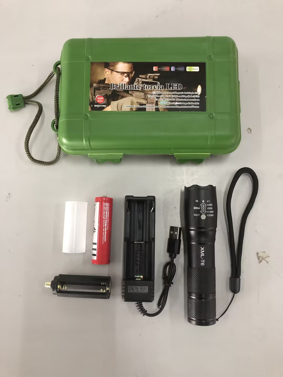 Rechargeable Waterproof Super Bright Tactical Camping Flashlight