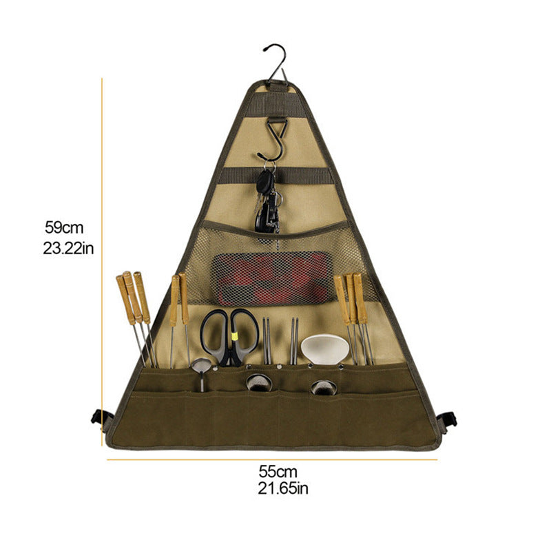 Foldable Outdoor Camping Tableware Set With Spatula