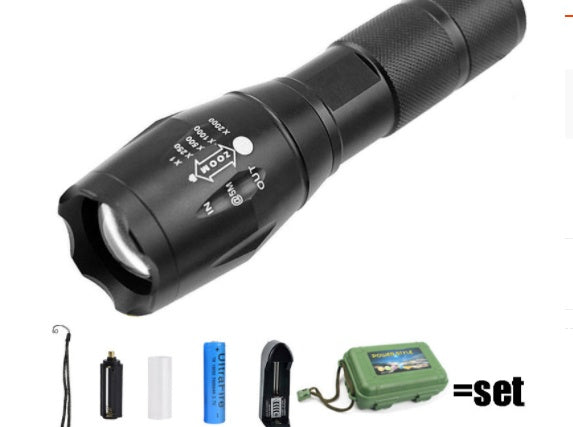 Rechargeable Waterproof Super Bright Tactical Camping Flashlight