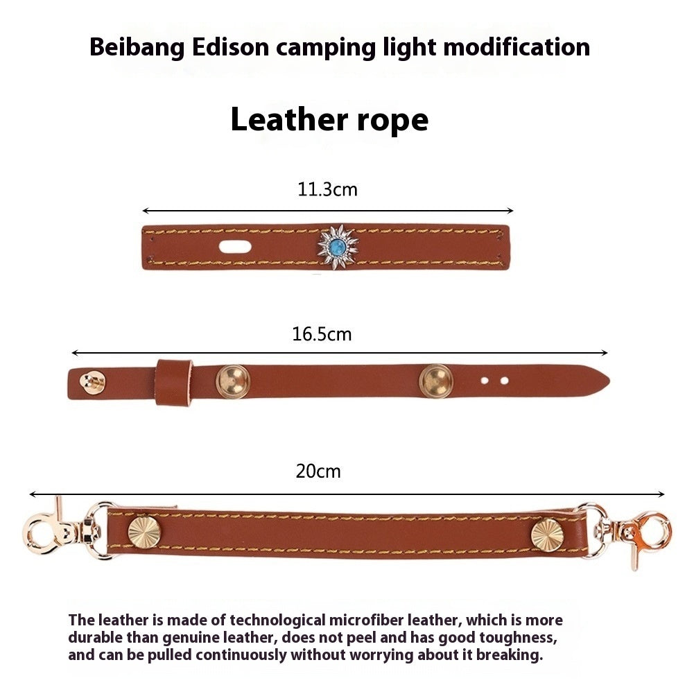 Beibang Edison Camping Lantern 3-Piece Set With Leather Rope