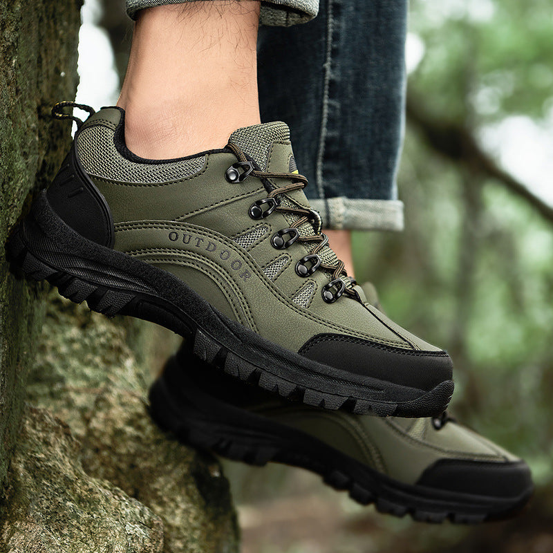 Men’s Leather Low-Top Autumn Winter Hiking Shoes