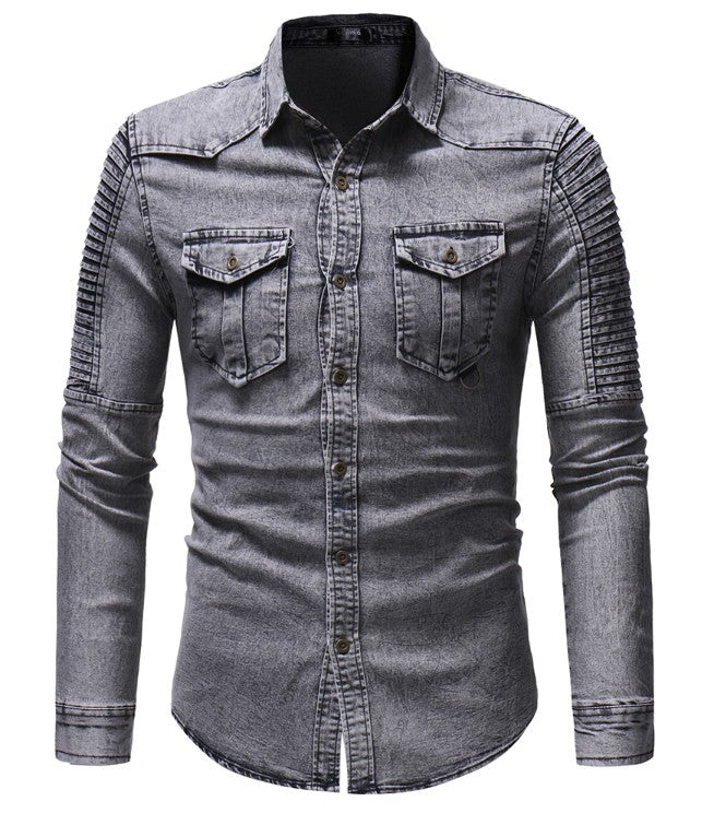 Long Sleeve Camouflage Denim Jacket