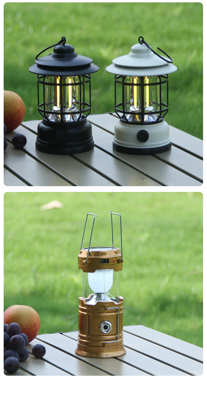 Retro Revolving Rechargeable Outdoor Camping Lantern