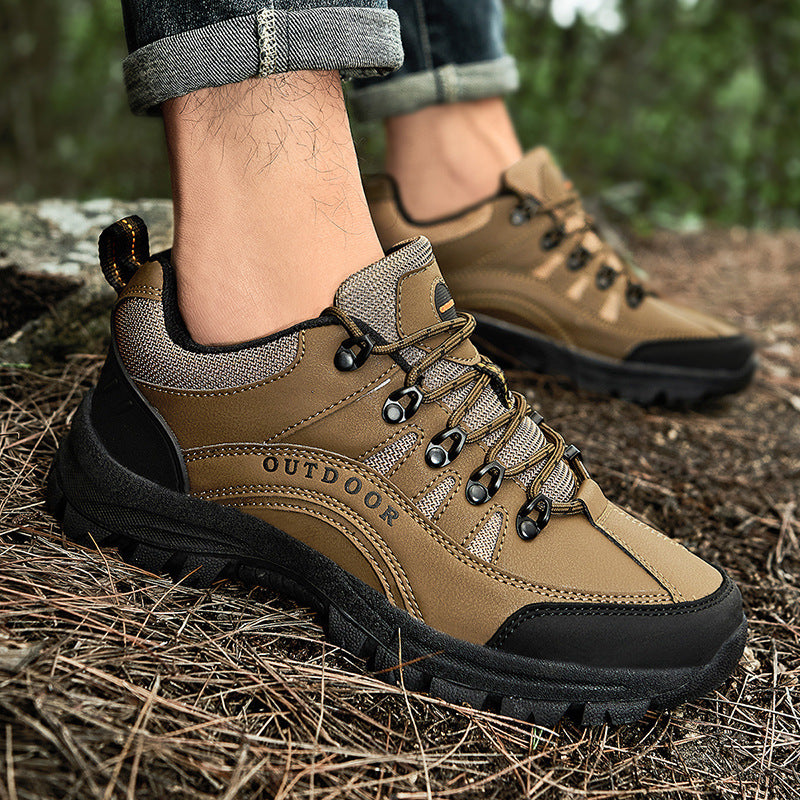 Men’s Leather Low-Top Autumn Winter Hiking Shoes