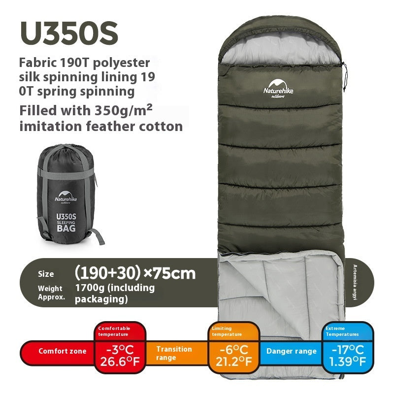 Naturehike Double Hooded Envelope Sleeping Bag For Camping