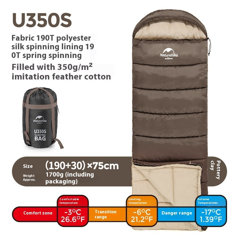 Naturehike Double Hooded Envelope Sleeping Bag For Camping