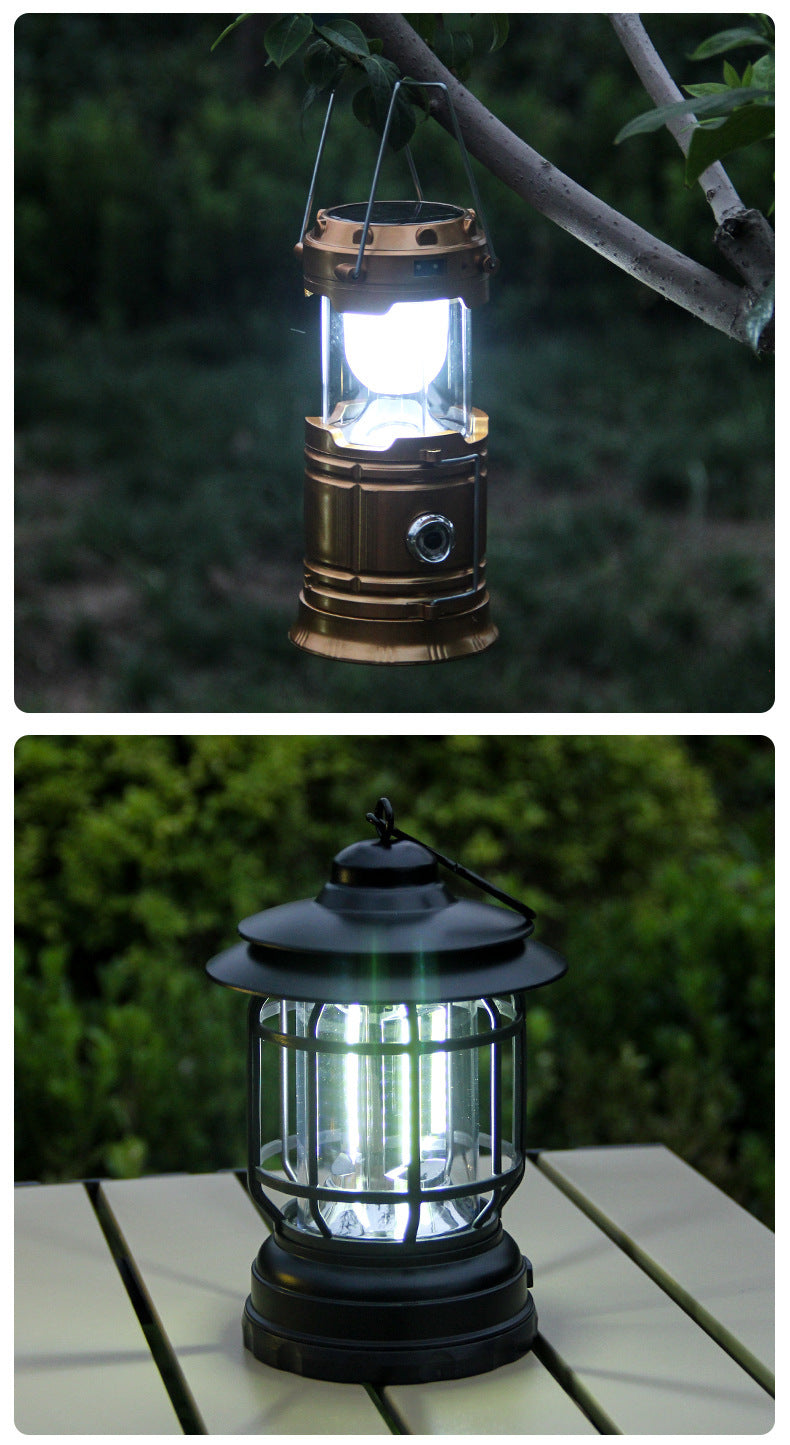 Vintage Revolving Rechargeable Outdoor Camping Lantern
