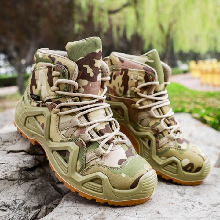 Mid-High Military Combat Hiking Training Boots
