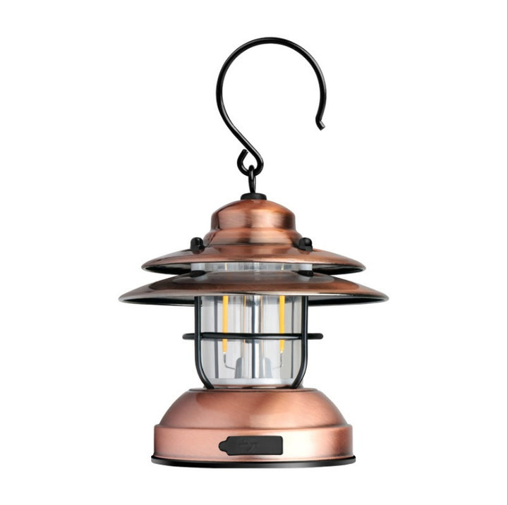 Retro USB Rechargeable Outdoor Camping Gas Lantern L-088