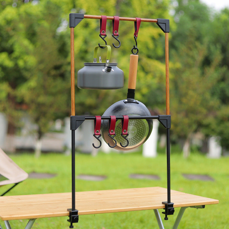 Adjustable Camping Desk Clamp Hanging Rack For Cookware